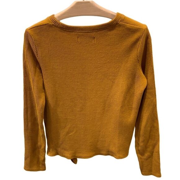 Madewell Knot-Front Long Sleeve Top - Picture 4 of 7